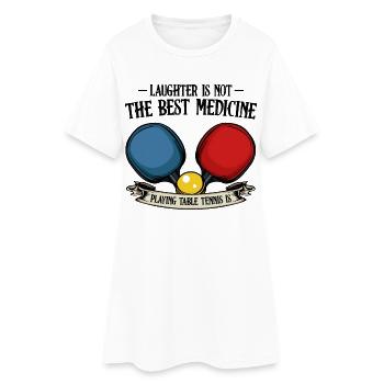 Tischtennis Banner: Pulsierende Gegner - Frauen T-Shirt-Kleid - Weiß - Vorne