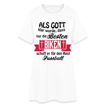 Gott biken - Frauen T-Shirt-Kleid - Weiß - Vorne