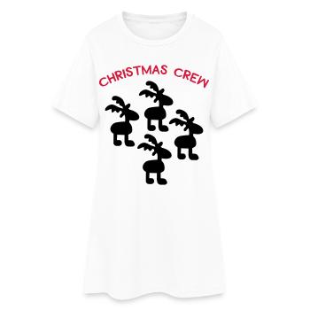 Noël - Robe T-shirt Femme - blanc - Devant