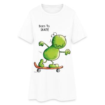 Born To Skate Frog - Frogs - Skateing - Skateboard - Women’s T-Shirt Dress - white - Front