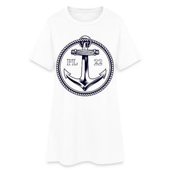 PL22 Marine Anchor - Women’s T-Shirt Dress - white - Front