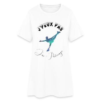 j'peux pas j'ai patinage - Robe T-shirt Femme - blanc - Devant