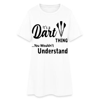 Drôle de fléchettes disant jeu de fléchettes cadeau - Robe T-shirt Femme - blanc - Devant