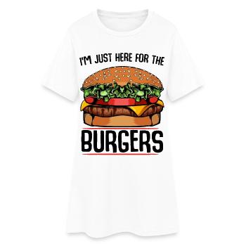 Cheese burger illustration - Women’s T-Shirt Dress - white - Front