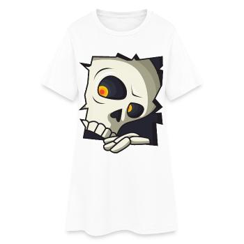 Skull - Women’s T-Shirt Dress - white - Front