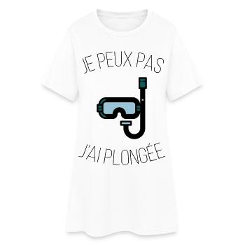 je peux pas j'ai plongée - Robe T-shirt Femme - blanc - Devant