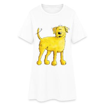 Happy Blonde Labrador Retriever chien - Robe T-shirt Femme - blanc - Devant