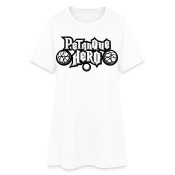 Petanque héro flex - Robe T-shirt Femme - blanc - Devant