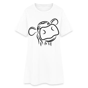 vache des agriculteurs - animaux de ferme - vache - Robe T-shirt Femme - blanc - Devant