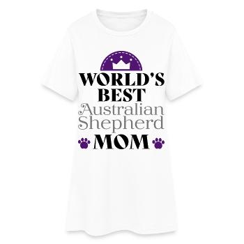 Berger australien - Robe T-shirt Femme - blanc - Devant