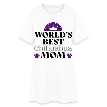 Chiahuahua - Robe T-shirt Femme - blanc - Devant