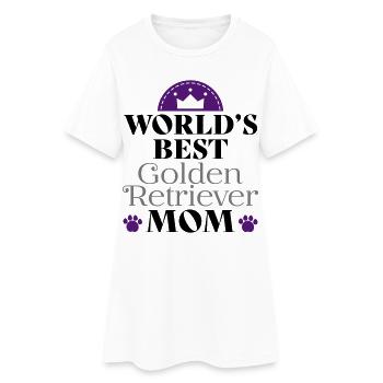 Golden Retriever - Frauen T-Shirt-Kleid - Weiß - Vorne