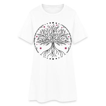 Tree of Life Yoga - Women’s T-Shirt Dress - white - Front