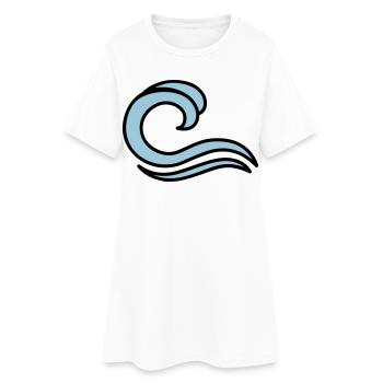 waves - Women’s T-Shirt Dress - white - Front