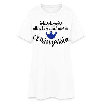 Lustige Sprüche - Frauen T-Shirt-Kleid - Weiß - Vorne