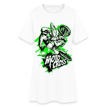 Motocross - Robe T-shirt Femme - blanc - Devant