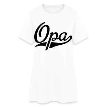 Opa - Frauen T-Shirt-Kleid - Weiß - Vorne