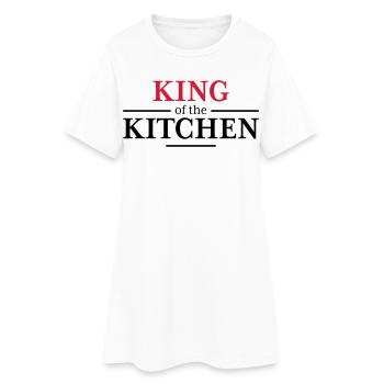 King of the Kitchen - Frauen T-Shirt-Kleid - Weiß - Vorne