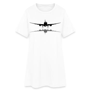 Avion de ligne - Robe T-shirt Femme - blanc - Devant