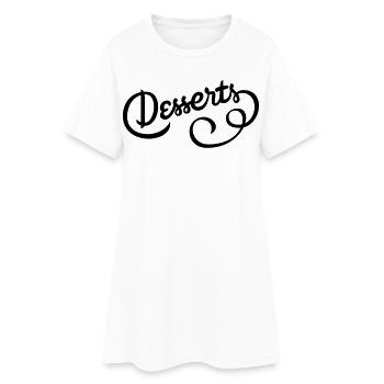 Super design pour ceux qui ont la dent sucrée - Robe T-shirt Femme - blanc - Devant