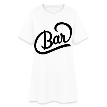 Tolles Logo für Getränkekarte einer Bar - Frauen T-Shirt-Kleid - Weiß - Vorne