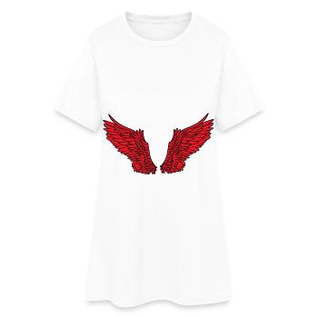 Ailes Ailes d’ange Ange céleste Satan Diable - Robe T-shirt Femme - blanc - Devant