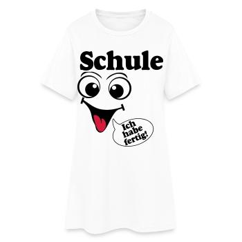 Abschluß , Schule ich habe fertig (25) - Frauen T-Shirt-Kleid - Weiß - Vorne