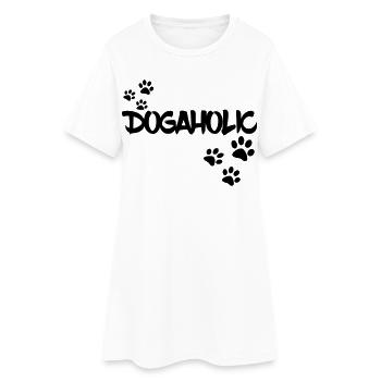 Accro aux chiens. Amoureux des chiens, animal * - Robe T-shirt Femme - blanc - Devant
