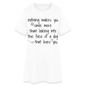 T-shirts cool pour femmes et hommes avec un chien - Robe T-shirt Femme - blanc - Devant
