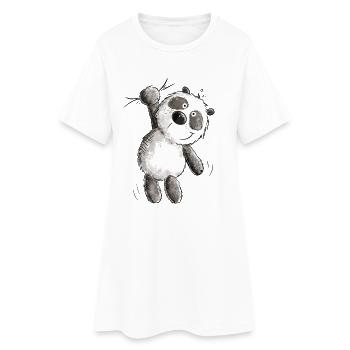 Panda se bloque I Panda Bear I Motif animal Pandas - Robe T-shirt Femme - blanc - Devant