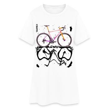 Cyclisme, aventure et liberté : le vélo de gravier - Robe T-shirt Femme - blanc - Devant
