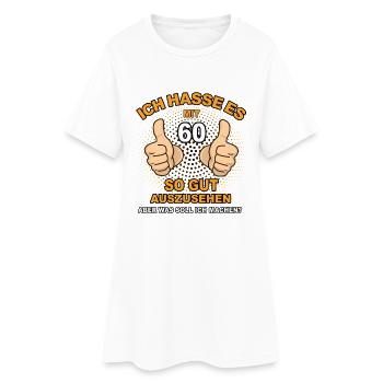 60. Geburtstag Geburtstagsparty 1966 Jahrgang - Frauen T-Shirt-Kleid - Weiß - Vorne