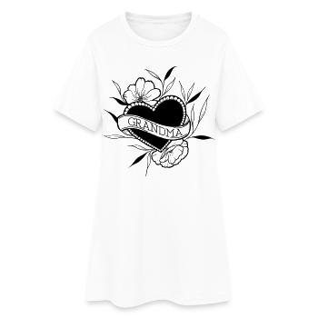 grand-mère - Robe T-shirt Femme - blanc - Devant