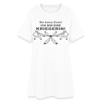 Ich bin eine Kriegerin - Frauen T-Shirt-Kleid - Weiß - Vorne