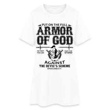 armure de dieu - Robe T-shirt Femme - blanc - Devant