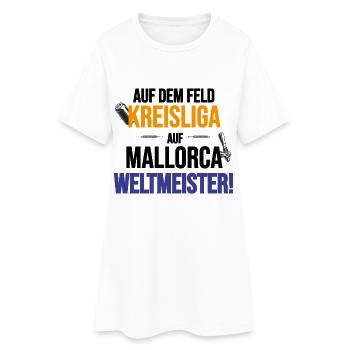Handball Kreisliga Mallorca Weltmeister Spruch - Frauen T-Shirt-Kleid - Weiß - Vorne