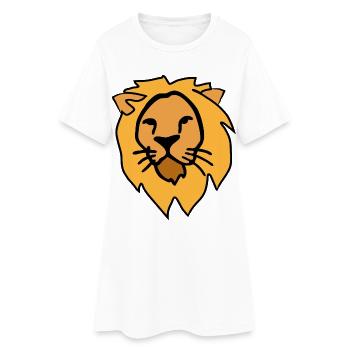 Force et majesté – Lion - Robe T-shirt Femme - blanc - Devant