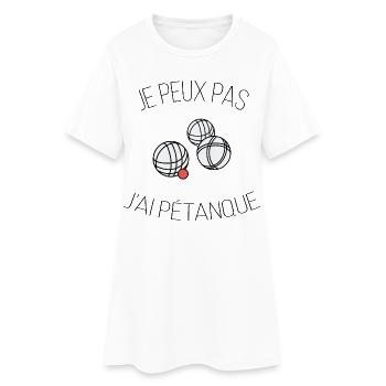 je peux pas j ai pétanque - Robe T-shirt Femme - blanc - Devant
