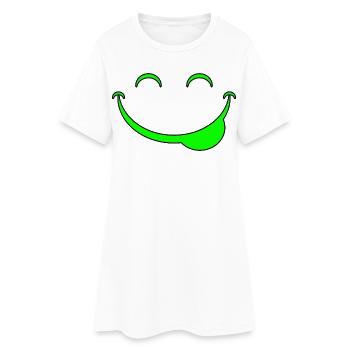 Drôle de visage - Robe T-shirt Femme - blanc - Devant