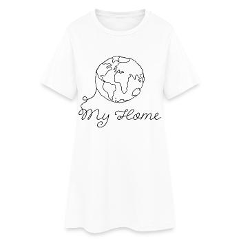 Planète Terre - Robe T-shirt Femme - blanc - Devant