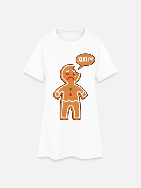 Lebkuchenmann Mimimi Mi Mi Mi Bäcker Gebäck Backen - Frauen T-Shirt-Kleid - Weiß
