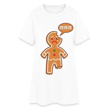 Bonhomme en pain d'épice Mi Mi Mi Mimimi Paroles drôles - Robe T-shirt Femme - blanc - Devant