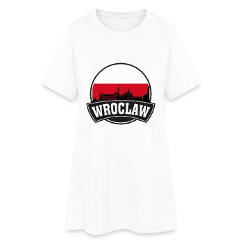 Wroclaw Pologne Skyline Voyage Drapeau Polonais Souvenirs - Robe T-shirt Femme - blanc - Devant