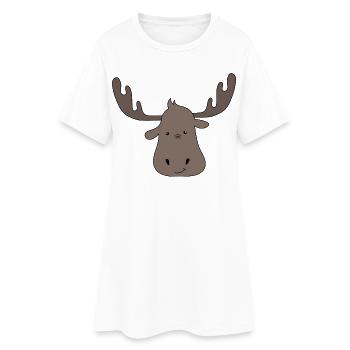 Cadeaux amusants pour les enfants avec un petit élan - Robe T-shirt Femme - blanc - Devant