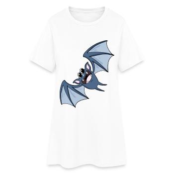 chauve souris - Robe T-shirt Femme - blanc - Devant