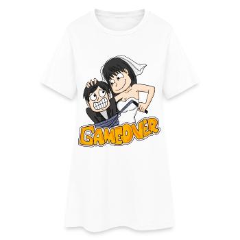 Jeu sur cadeau drôle de mariage - Robe T-shirt Femme - blanc - Devant