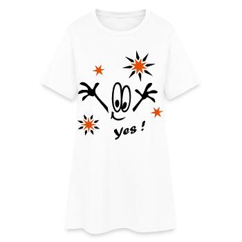 Réveillon du Nouvel An, Étoiles, Oui - Robe T-shirt Femme - blanc - Devant