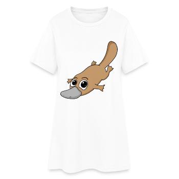 ornithorynque - Robe T-shirt Femme - blanc - Devant