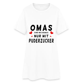 Omas sind wie Mamas - Frauen T-Shirt-Kleid - Weiß - Vorne