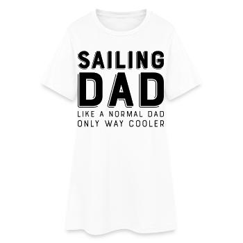 Papa de voile - Robe T-shirt Femme - blanc - Devant